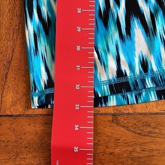 East5th Women’s Elastic Waist Pants -size M, shades of blue, green and white. - Picture 4 of 6